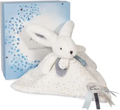 Produktbild von Happy Glossy Schmusetuch weiss 25cm