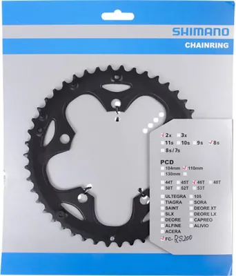 Immagine prodotto di SHIMANO FC-RS200 46 denti - rapporto di trasmissione efficiente per bici da corsa e...