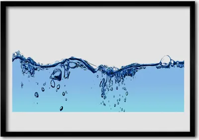Produktbild von Bild 100x70 MDF-Rahmen Wandkunst Wasser-Kunst