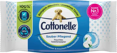 Image de Cottonelle  Feuchtes Toilettenpapier Sauber Pflegend 1-lagig 42 Tücher