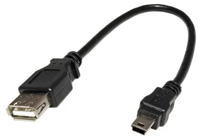 Immagine prodotto di Cavo USB (2.0), miniUSB (M) - USB A F, 0,2 m, nero