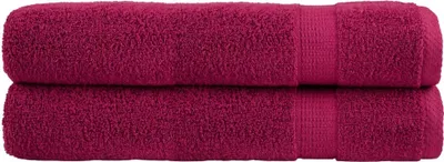 Immagine prodotto di Asciugamani da sauna Premium SOLUND 2 pezzi Bordeaux 80x200 cm 600 g/m²