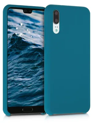 Produktbild von kwmobile Handyhülle für Huawei P20 Hülle - Case Silikon - Kabelloses Laden - Schutzhülle Cover in Türkis matt