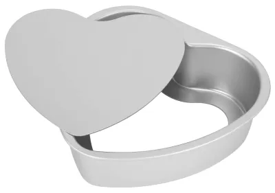 Herzförmige Kuchenform, Aluminium, antihaftbeschichtet, herausnehmbarer Boden
