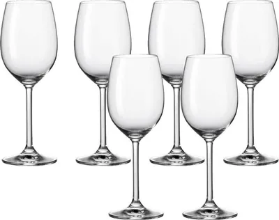 Produktbild von Leonardo Daily Weißwein-Gläser 6er Set, Kelch mit Stiel, spülmaschinenfeste Wein-Gläser, Höhe 22 cm, 370 ml, 063315