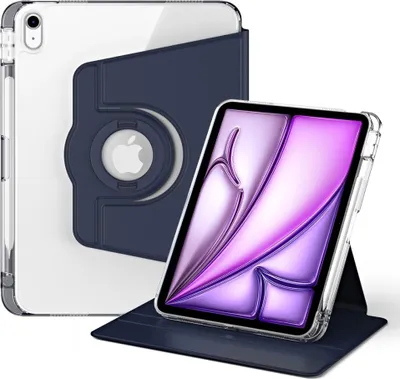 Produktbild von iPad Air 13 (2024/2025/2026) Hülle - Coverup 360° Rotating Folio Klapphülle mit Schlaf/Wach-Funktion - Dunkelblau