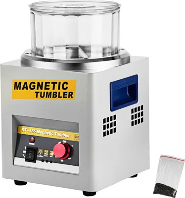 Immagine prodotto di KT-185 Buratto magnetico 180 mm Buratto e finitore per lucidatura gioielli con direzione e tempo regolabili per gioielli
