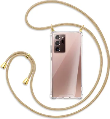 Produktbild von Handykette Backcover-Schutzhülle mit Band (Metall goldfarben) für Samsung Galaxy Note 20 Ultra - caramel