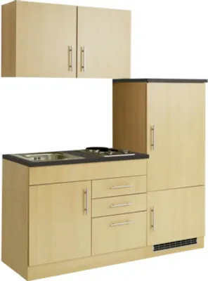 Produktbild von Held Möbel Singleküche mit Geräten Toronto 160 cm buche matt zerlegt 909.6510