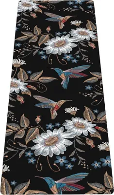Obrázek produktu pro Cestovní podložka na jógu, skládací, lehká, ideální pro jógu, pilates, bikram, strečink, cvičební podložka (183 cm x 61 cm x 1,5 mm)