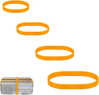 Produktbild von Gummibänder elastisch, 1/1,6/2,4/7 cm, 80 Stück, für Büro und Haushalt