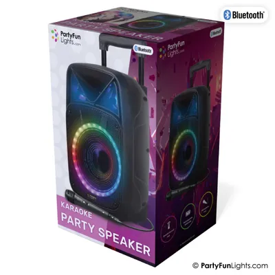 Obrázok produktu pre PartyFunLights Bluetooth karaoke párty reproduktor - mikrofón - diaľkové ovládanie