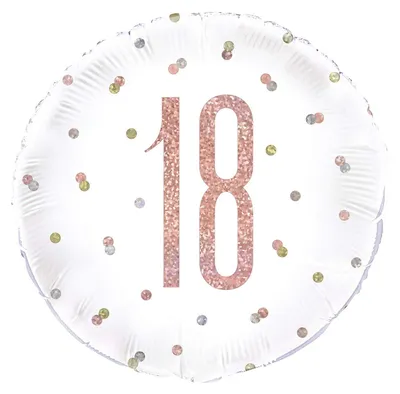 Produktbild von Folienballon zum 18. Geburtstag, Roségold, 45 cm
