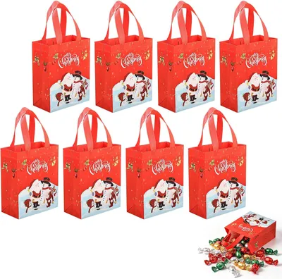 Produktbild von Geschenktaschen rote Viltstoff, 20×25×10 cm, 8 Stück, für Geschenke