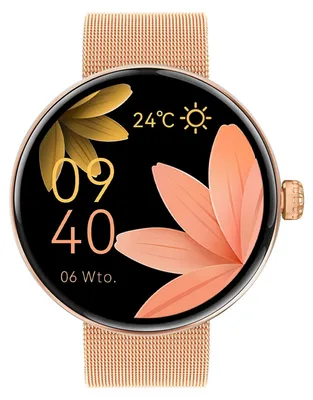 Image de Forever, smartwatch femme élégante santé appel Bluetooth, or rose