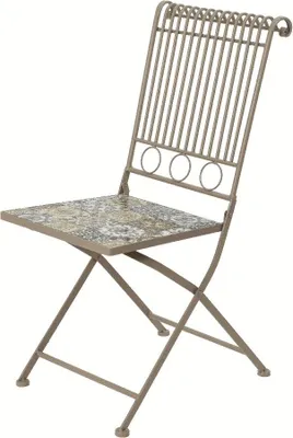 Produktbild von Metalická/mozaiková stolička Farba: hnedá 45x38x90cm Model Bistro na vonkajšie použitie