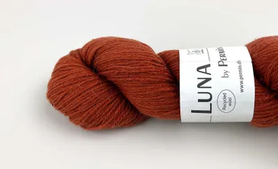 Zdjęcie produktu dla Luna by Permin – 100% wełna owcza z recyklingu (bez mulesingu i z certyfikatem Oeko-Tex) (19 pomarańczowy)