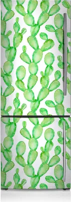 Produktbild von Aufkleber Kühlschrankmagnete Dekoration Kühlschrankfolie 60x180 cm - Pastellkakteen