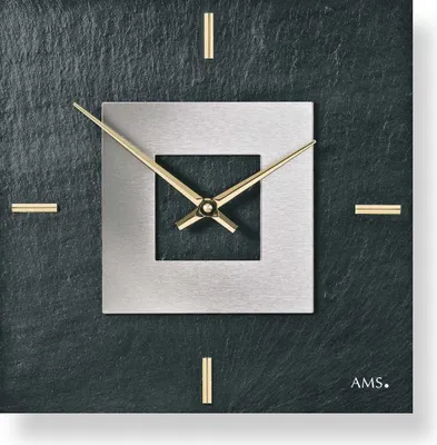 Zdjęcie produktu dla Zegar ścienny classic 30 cm x 30 cm x 4 cm - AMS Model: 9525