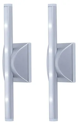 Produktbild von 2x LED Wandleuchte, Nachtlicht, Batterie, silber, H 28 cm