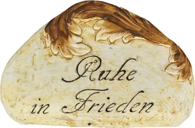 Produktbild von Grab-Spruchstein mit Aufschrift Grabschmuck Gedenkstein Gedenktafel Grabdeko, Spruch:In Erinnerung