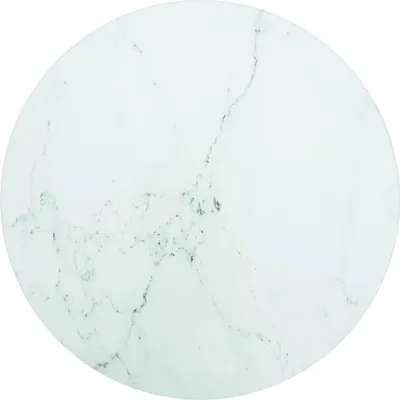 Obrázek produktu pro Stolní deska bílá Ø 30 x 0,8 cm tvrzené sklo mramorový design
