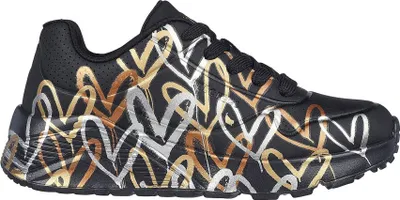 Produktbild von Skechers Uno Lite Metallic Love Black/Rose Gold Größe EU 34