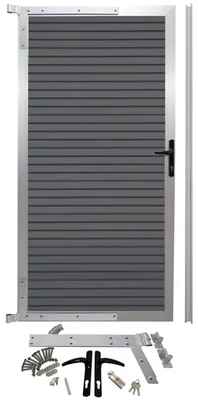 Produktbild von WPC Alu Zauntür Tür Gartentür Gartentor Rhombus Anthrazit 90X183 cm