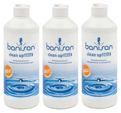 Produktbild von Banisan Clean Up! MAX Trübungsentferner & Leitungsreiniger für Whirlpools, 3x 470 ml