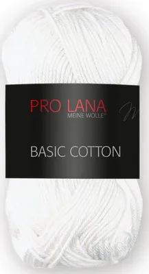 Produktbild von Pro Lana Basic Baumwolle 50g (01) weiss