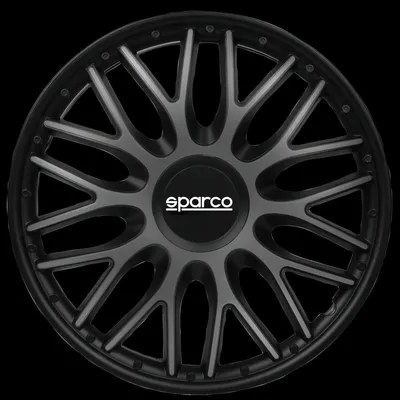 Produktbild von 14" Zoll Radkappen Grau Schwarz Radzierblenden Radblenden SPC1496GRBK SPARCO