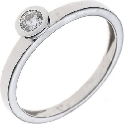 Produktbild von JOBO Damen Ring 333 Gold Weißgold 1 Zirkonia Goldring Größe 52