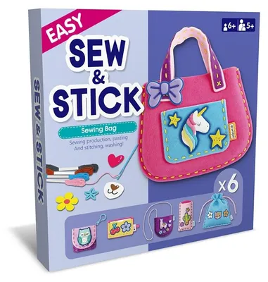 Produktbild von Filz Nähset Kinder Tasche - 6 Teile - Filz Zubehör DIY Nähset ab 5 Jahren