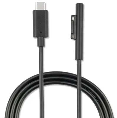 Image de Câble de recharge 4smarts Microsoft Surface Connect vers USB Type-C 5 A, 1 m, noir