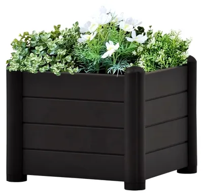 Produktbild von Hochbeet aus PP in Anthrazit 43x43x35cm