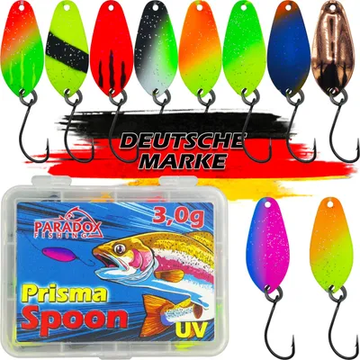 Image de Ensemble de 10 cuillères et d'épuisettes pour la pêche à la truite