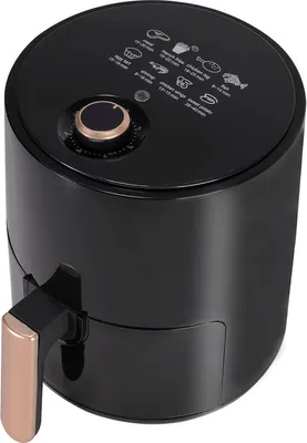 Image de (Noir, 4,5 L) Friteuse à air chaud, Chambre de cuisson, Friteuse à air chaud sans huile, Écran LCD, Livret de recettes, 7 programmes, 1200W