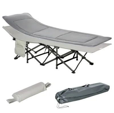 Produktbild von Feldbett faltbar Campingbett mit Matratze Tragetasche,Campingliege für Erwachsene Klappbett für Outdoor