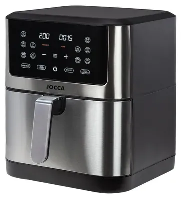 Heißluftfritteuse 8 l, LED-Touchscreen, 1800 W, silber