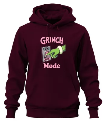 Immagine prodotto di GRINCH Fashion Christmas Grumpy Funny Gift Christmas Humour Unisex Felpa con cappuccio, Borgogna, S