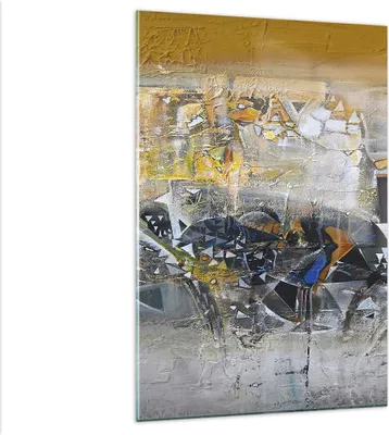 Produktbild von Bilder auf glas - Einteilig - Abstraktion modern - 80x120cm - Glasbilder - Wandbilder - Bilder - zum Aufhängen bereit - Wanddekoration aus Glas - Glas Bilder - Wandbild auf Glas - GPA80x120-4001