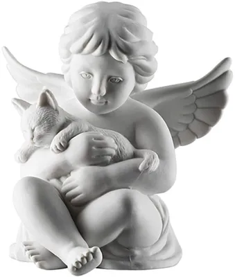 Immagine prodotto di Rosenthal Engel mit Katze Engel mittel Weiss matt 69055-000102-90517