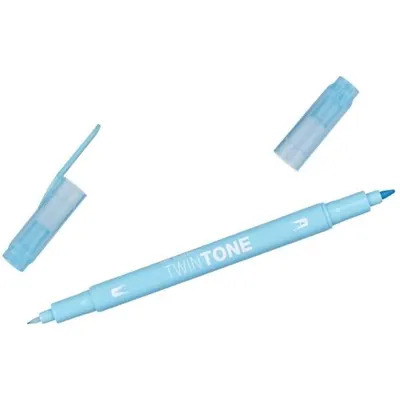 Produktbild von Doppelfasermaler TwinTone Rund- und Finelinerspitze sky blue