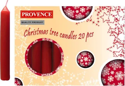 Immagine prodotto di candela di Natale rossa, 10 x 1,3 cm, set di 20 pezzi