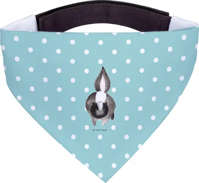 Produktbild von Mr. & Mrs. Panda Halstuch Stinktier Angriff - Türkis Pastell - Geschenk, Hund, Hundehalstuch, Raubtier, Stinker, Tuch, Dreieckstuch für Hunde, Wildtier, wütend, Skunk