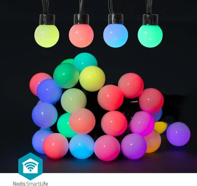 Produktbild von Nedis SmartLife-Dekorationsleuchten - Party-Lichter - Wi-Fi - RGB - 48 LED's - 10.8 m - Android / IOS - Lampendurchmesser: 30 mm