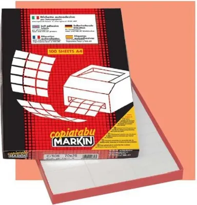 Immagine prodotto di Markin 210C509 etichetta autoadesiva Bianco 200 pz