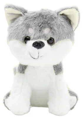 Produktbild von Lean Plüsch Maskottchen Huggable Wolf Weiß Grau 20Cm