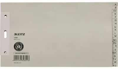 Produktbild von Leitz Register 12060085 A-Z DIN A5 24x14cm 20teilig Papier grau