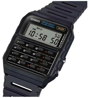 Productafbeelding van Casio polshorloge CA-53W-1ER, zwart, met rekenfunctie